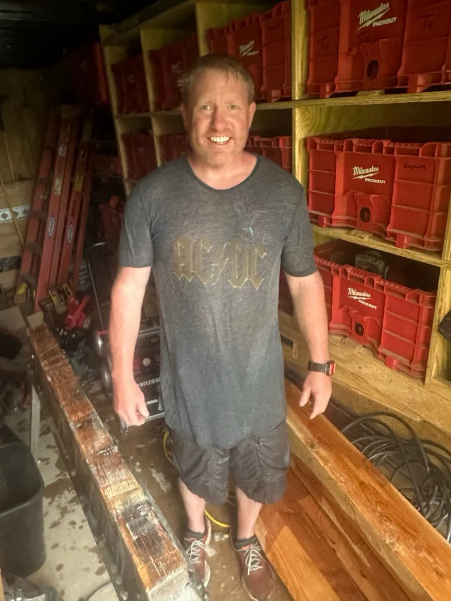 Zack Bland, owner of ZB Build & Repair LLC, in his workshop in Wheaton, Illinois